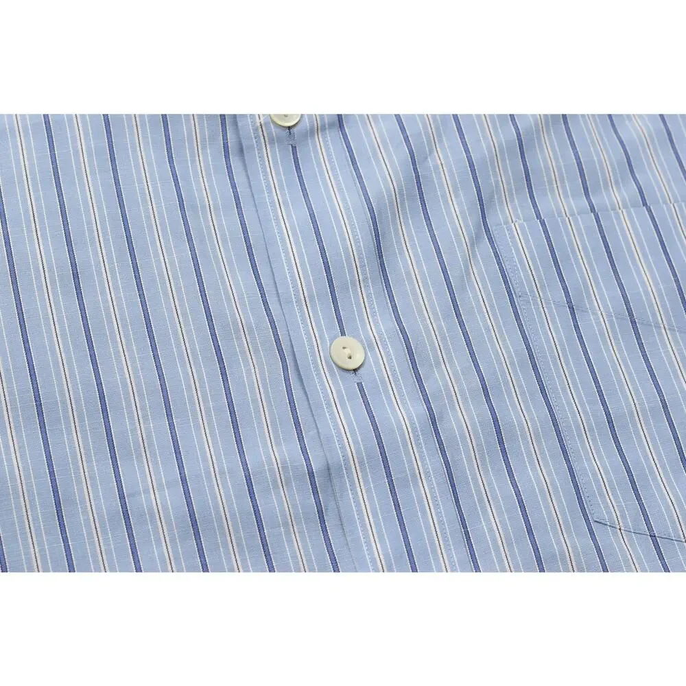 Polo Ralph Lauren Nelson Classic Fit Men's L Large Blue White Striped Long Sleev